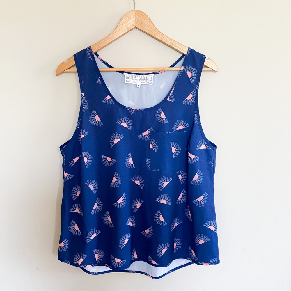 Pink Martini Blue Tank Top